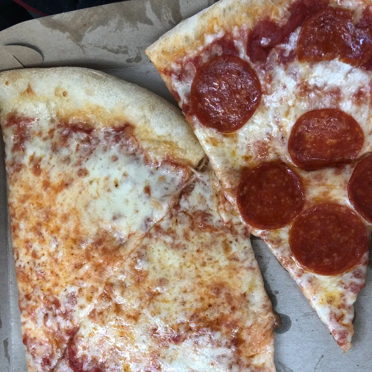 Plain and Pepperoni Pizza