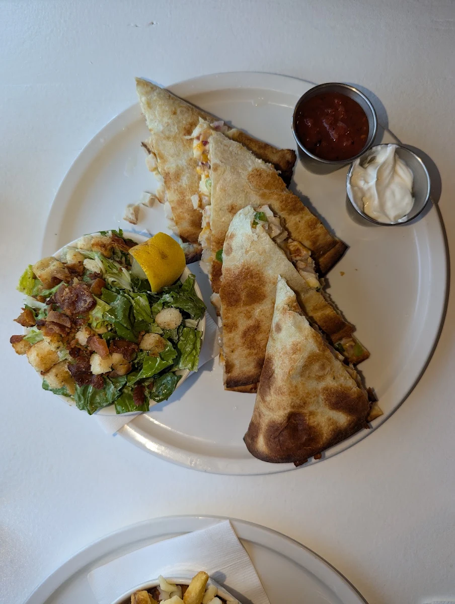 Chicken Quesadilla with Caesar Salad