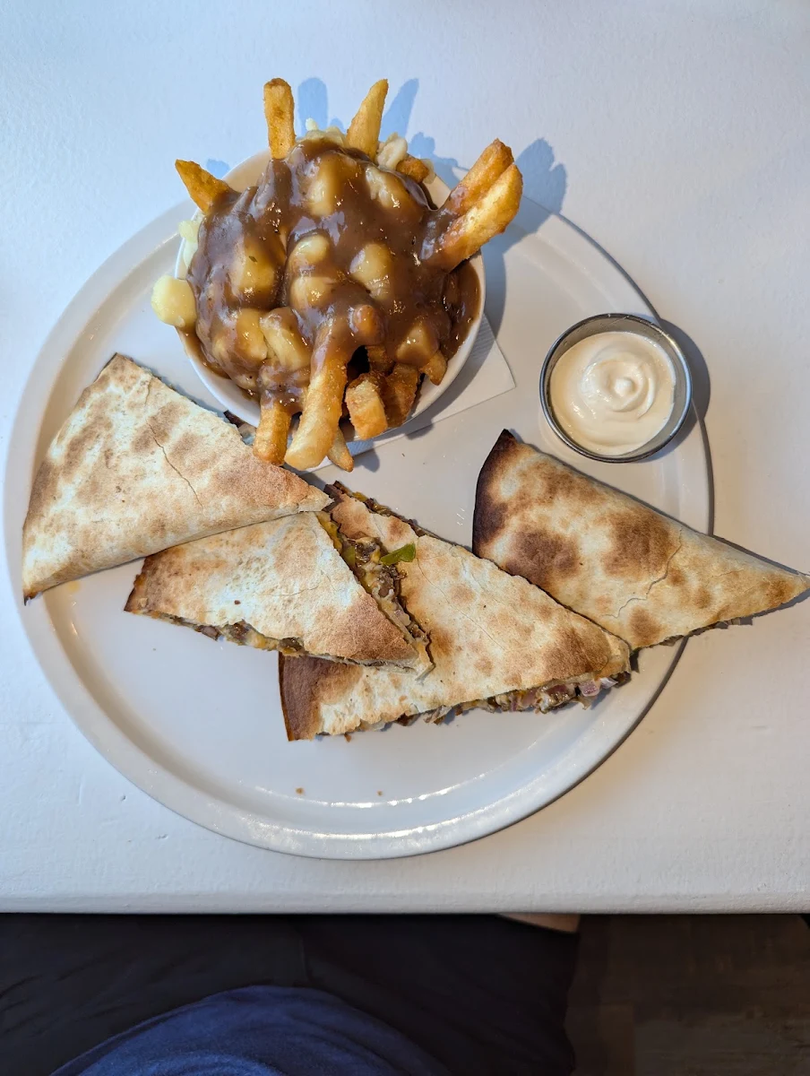 Donair Quesadilla with Poutine