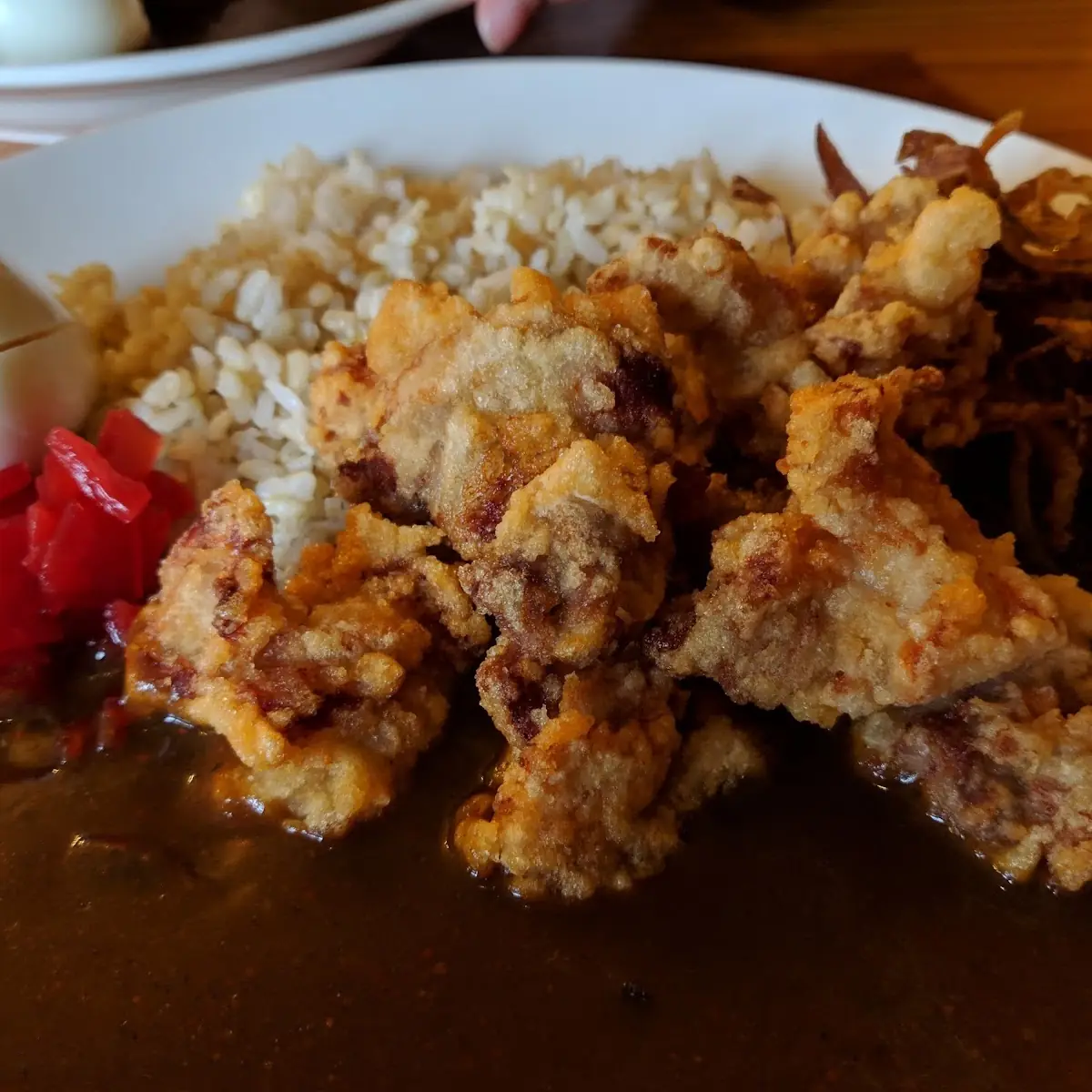 Karaage Chicken Curry with Brown Rice