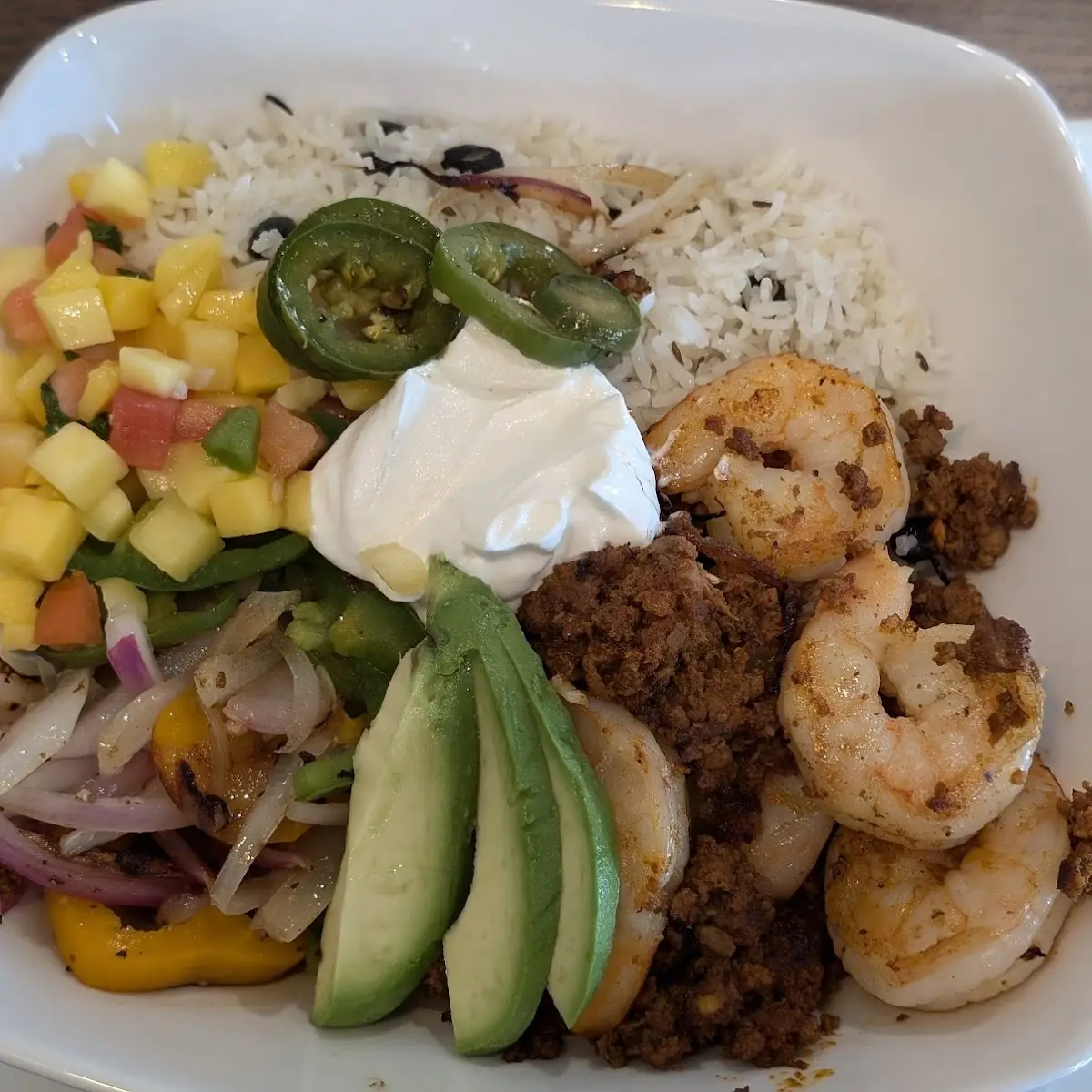 Shrimp and Chorizo Rice Bowl