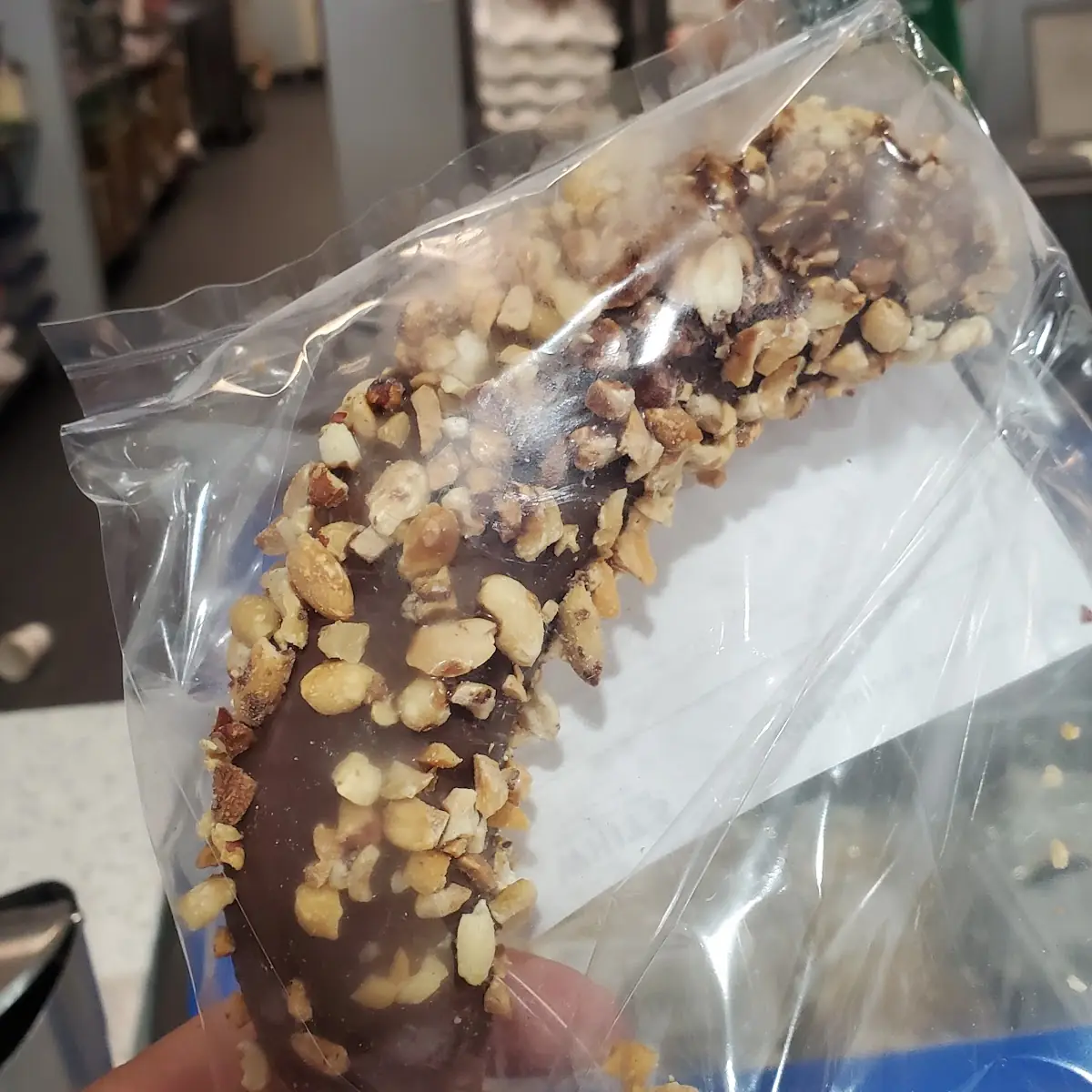 Chocolate Covered Frozen Banana with Nuts
