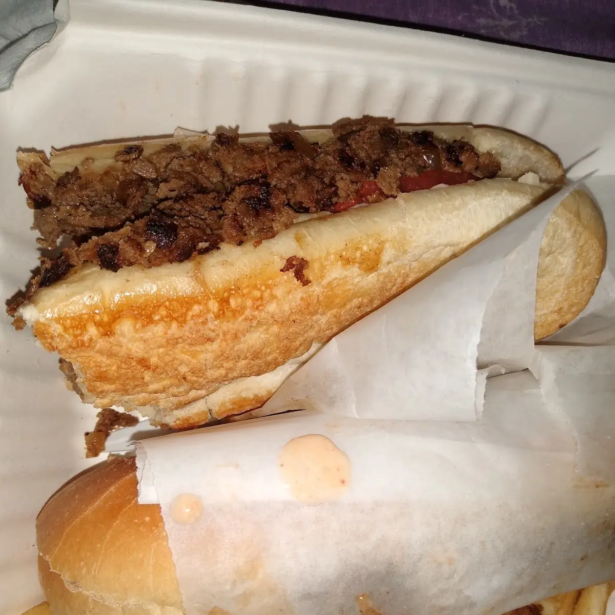 Cheese Steak and Fries