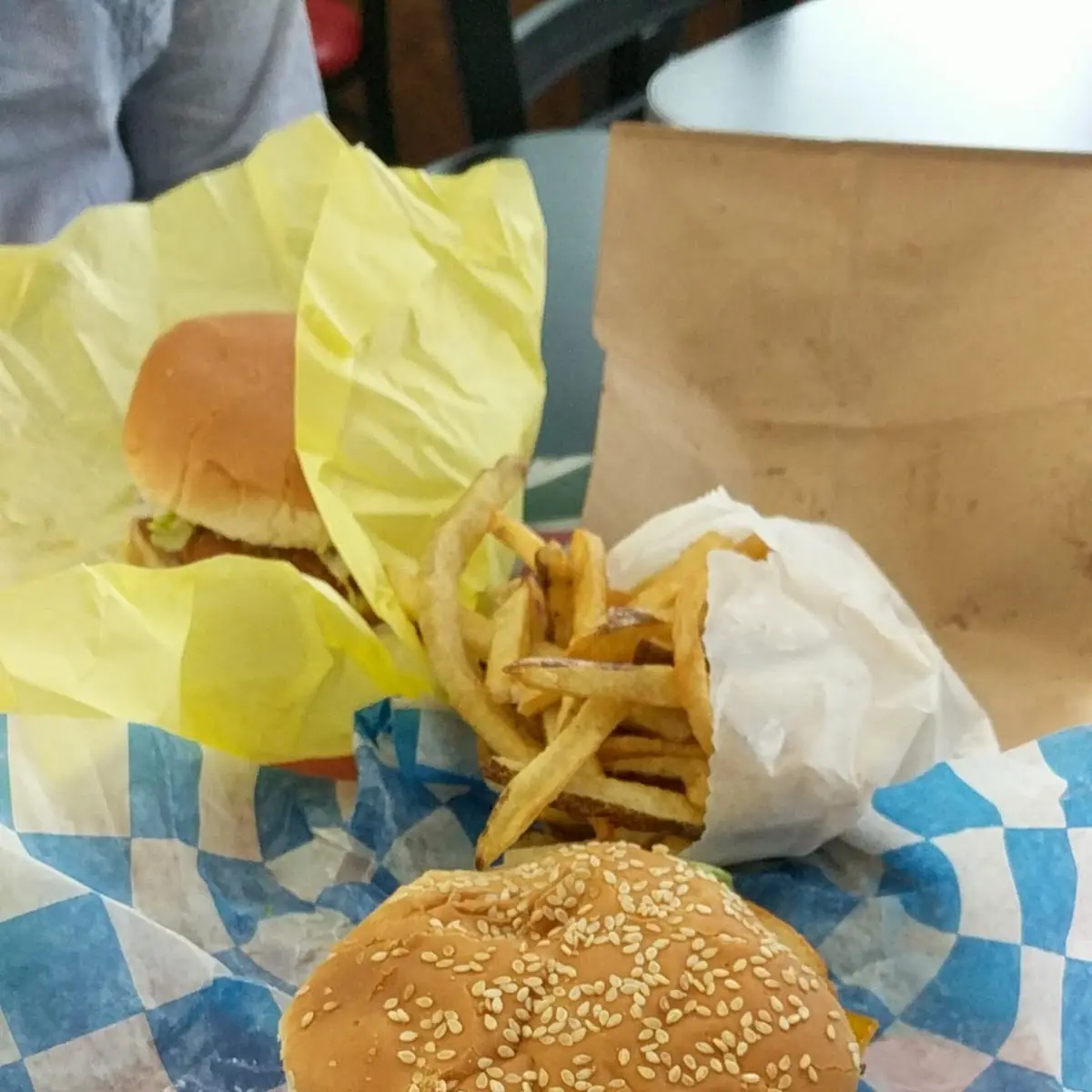 Double Cheese Burger and Fries
