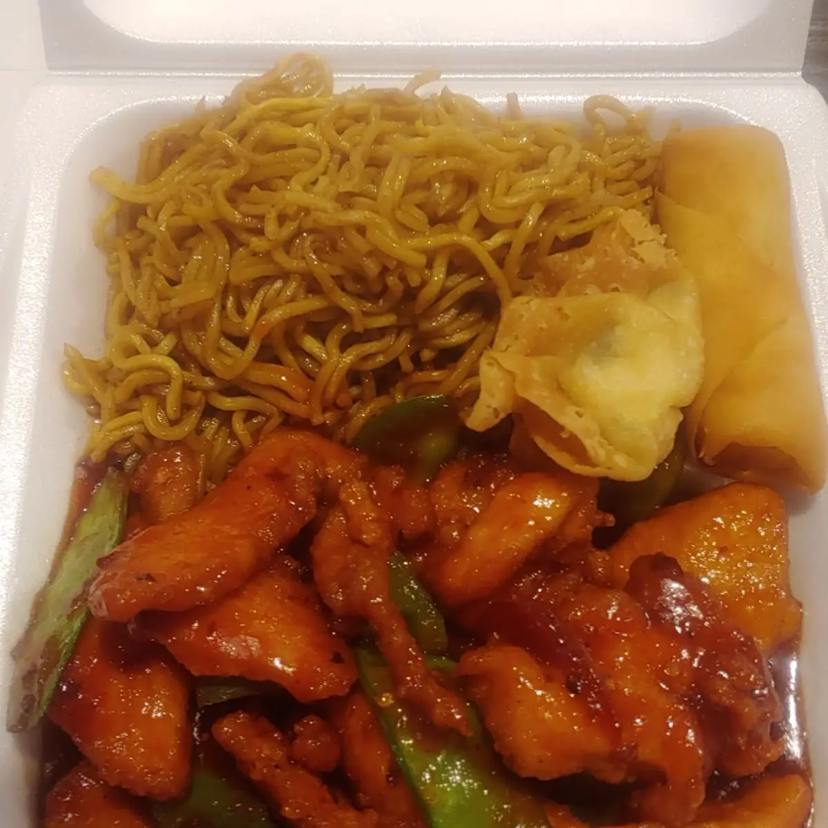 General TSO's Chicken with Lo Mein