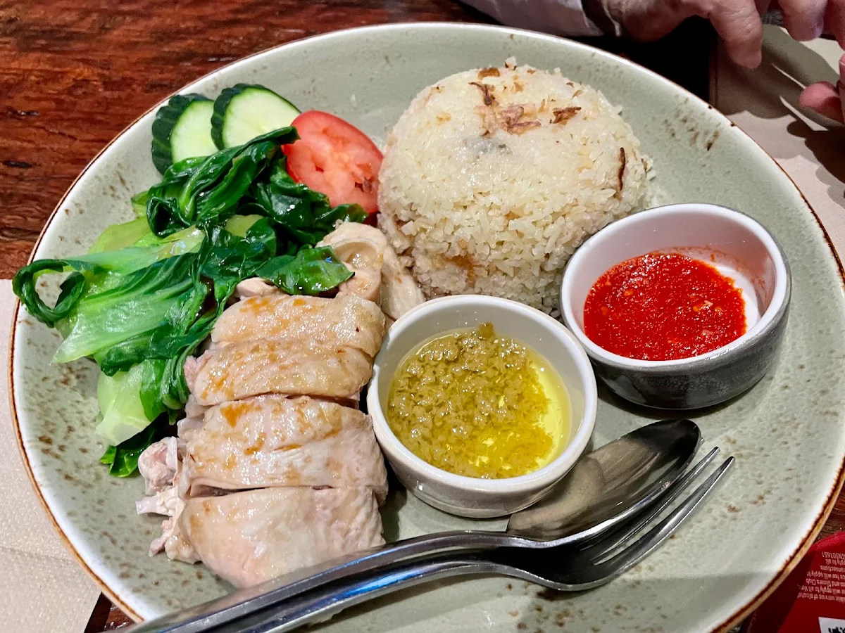 Hainanese Chicken Rice, Fat Noodle at The Star