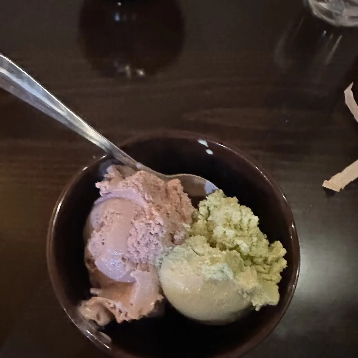 Green Tea and Red Bean Ice Creams