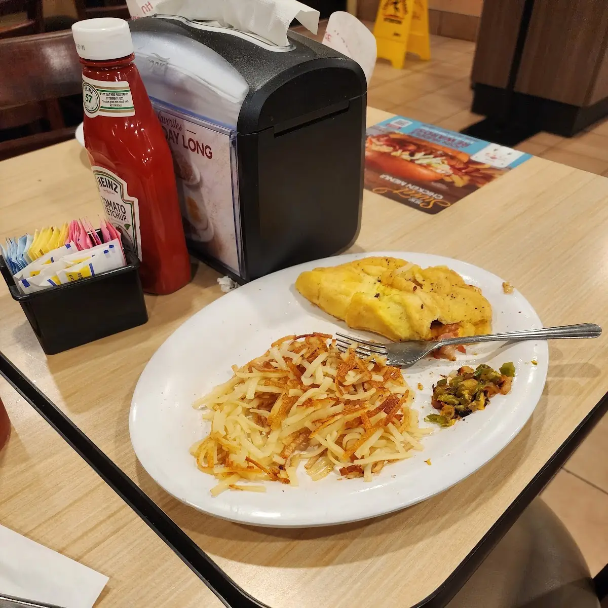 Meat Lovers Omelet with Hash Browns not Correct