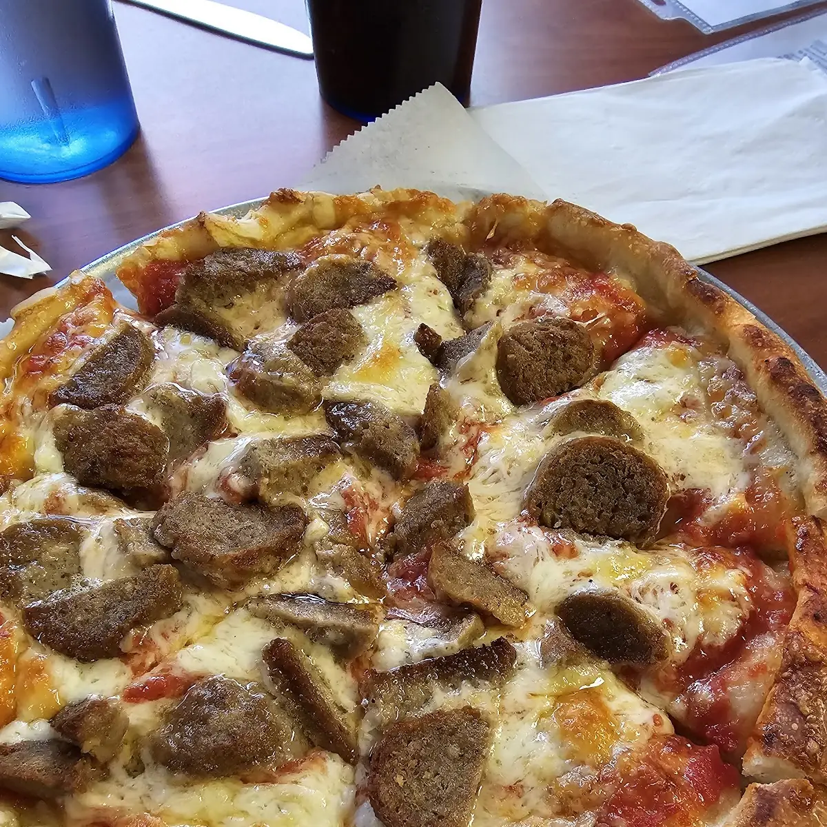 Small Meatball Pizza