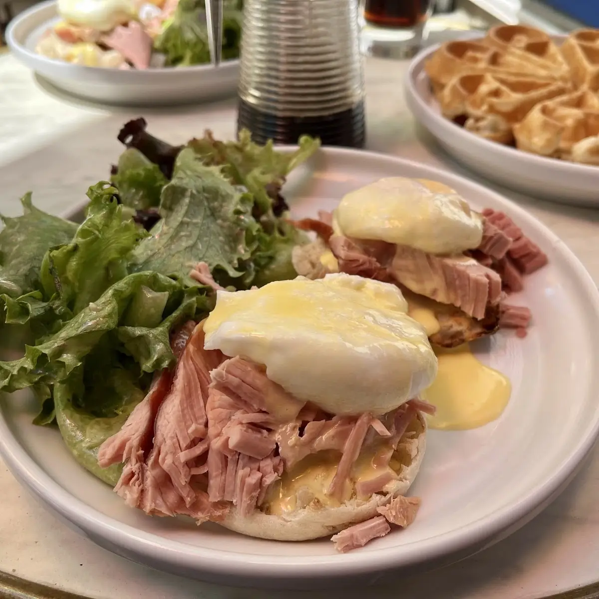 Ham and Arugula Benedict