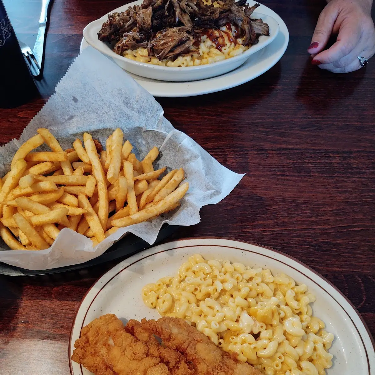 Fried Haddock with Mac and Cheese