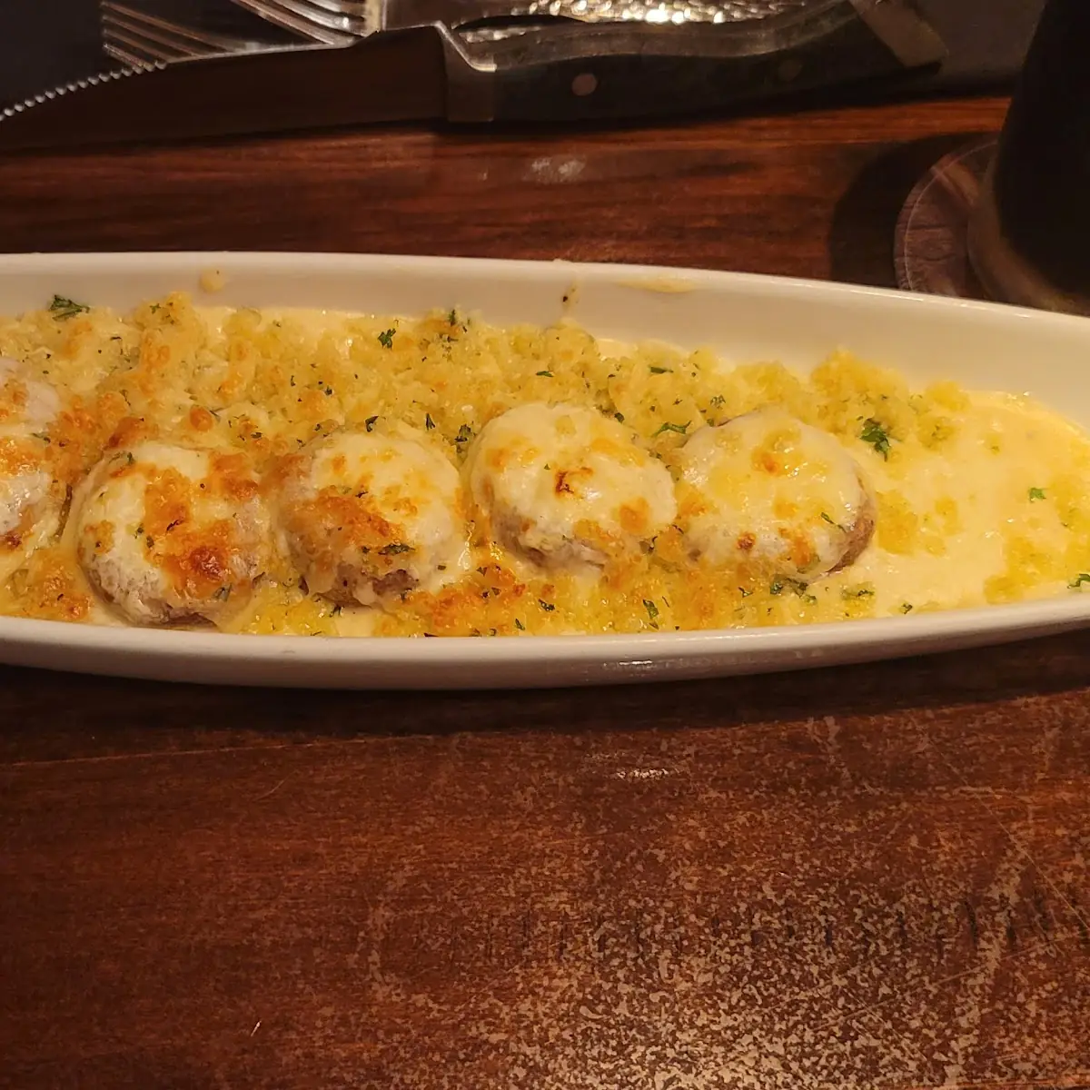 White Cheddar Stuffed Mushrooms