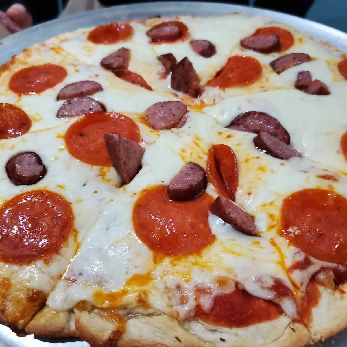 Sausage and Pepperoni Pizza