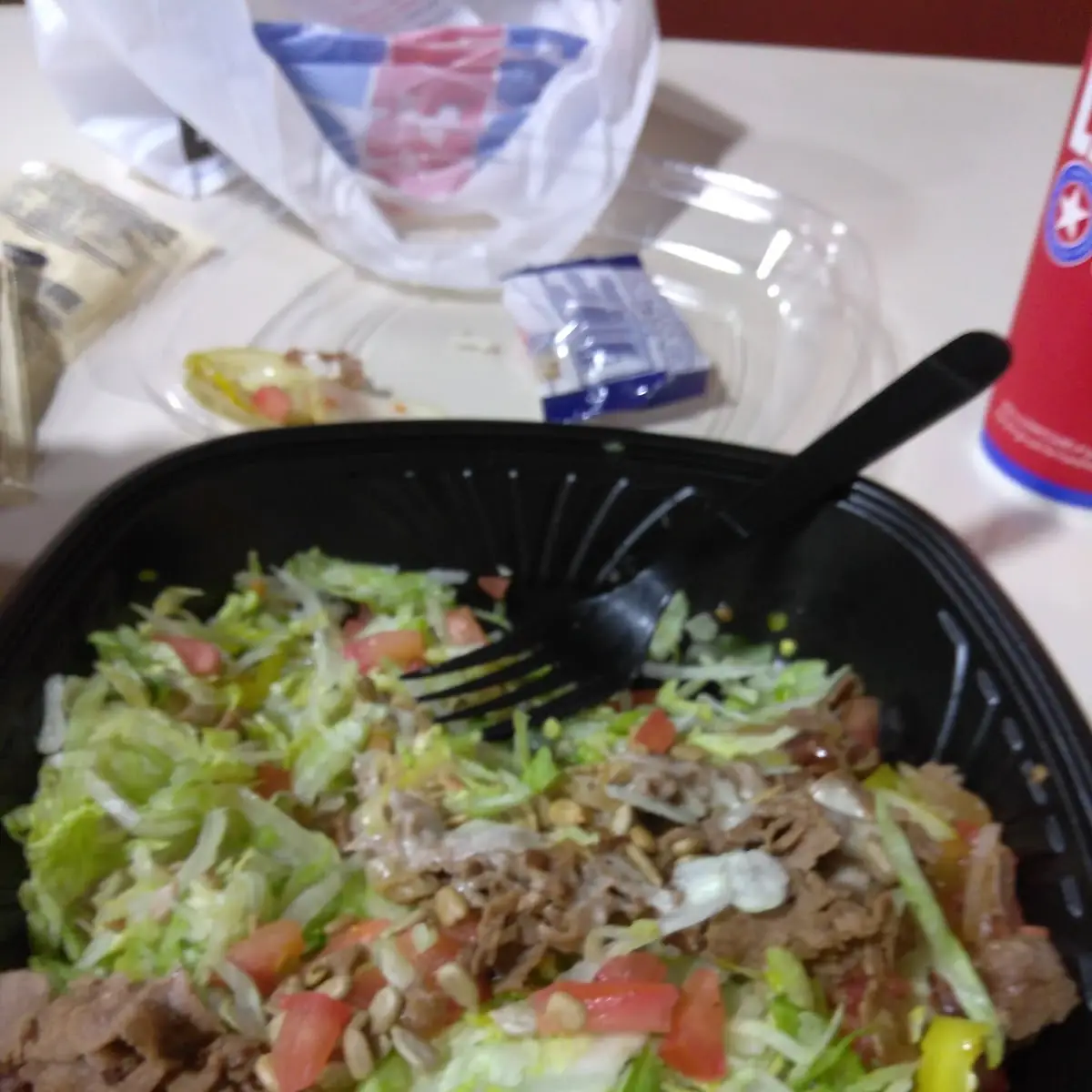 Philly Cheese Steak Salad with Ranch Dressing