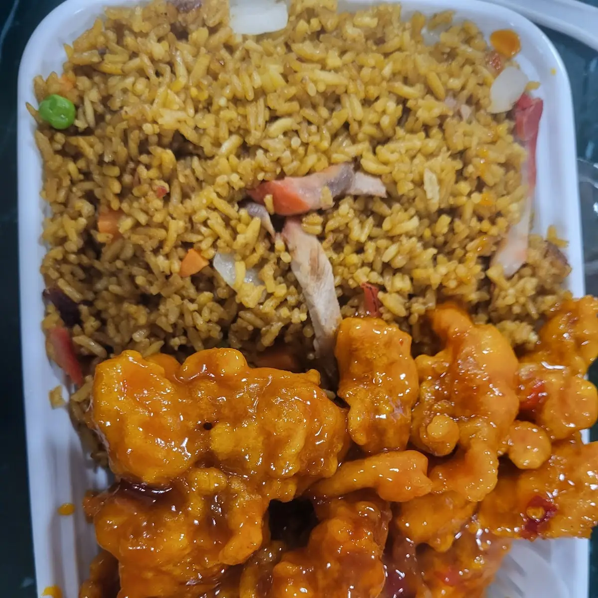 Orange Chicken with Mixed Rice