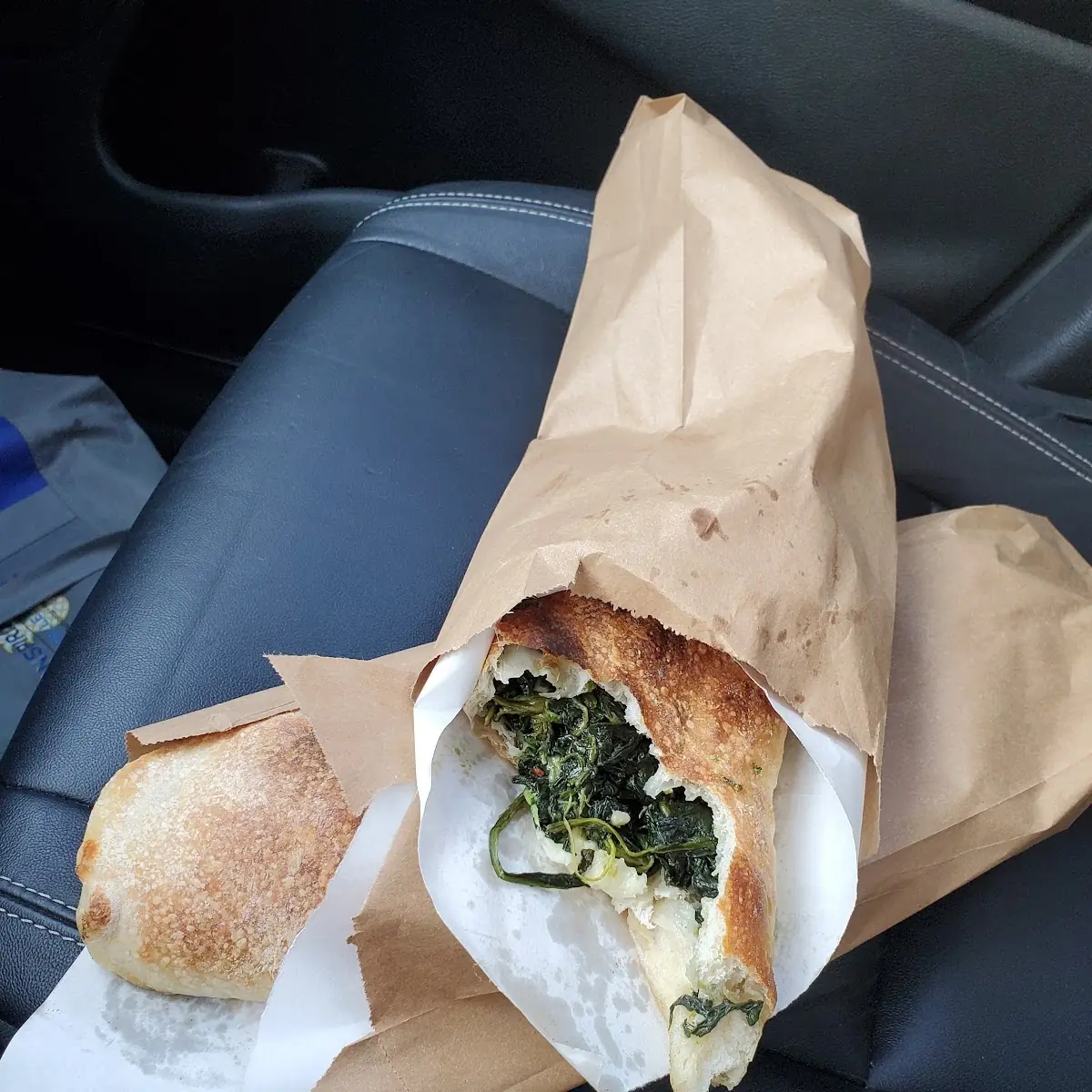 Stuffed Italian Breads- Spinach with Mooz and an Eggplant Parmesan