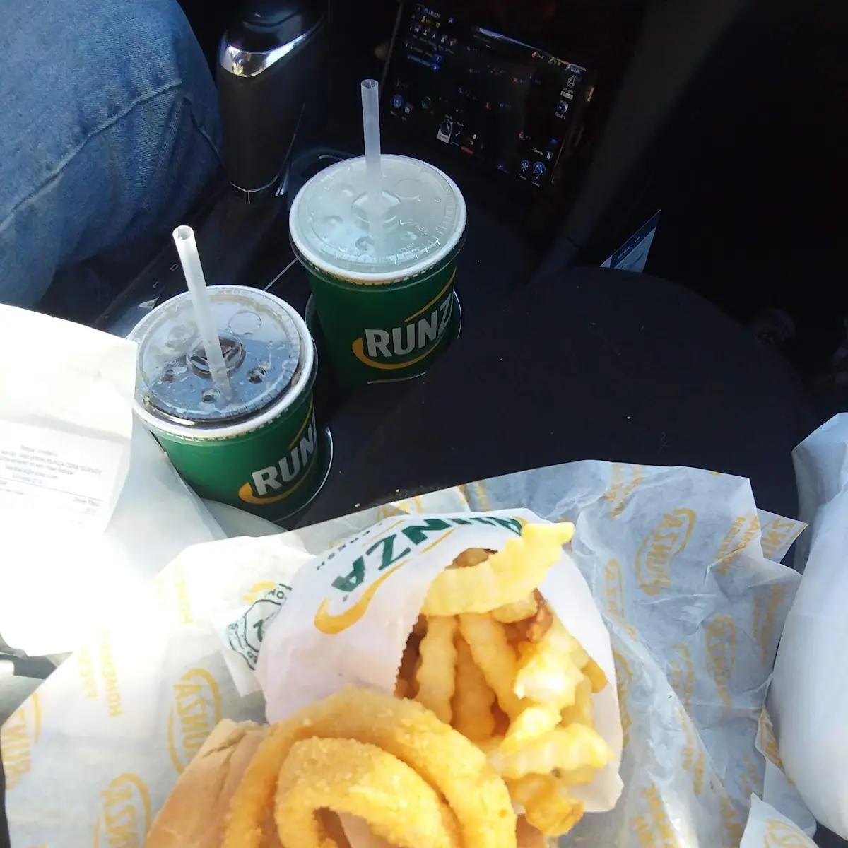 Cheese Runza with Onion Rings