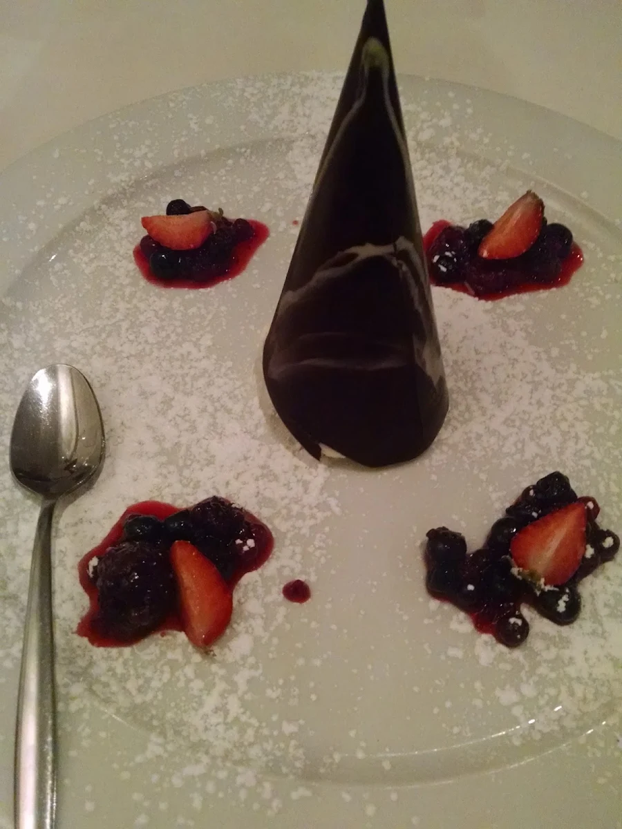 Dark Chocolate Cone with Ice Cream