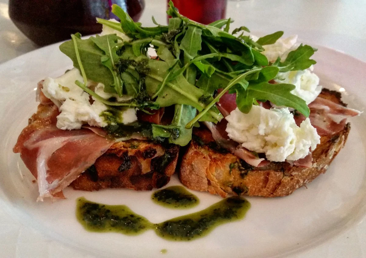 Parma Ham and Buffalo Mozzarella Bruschetta