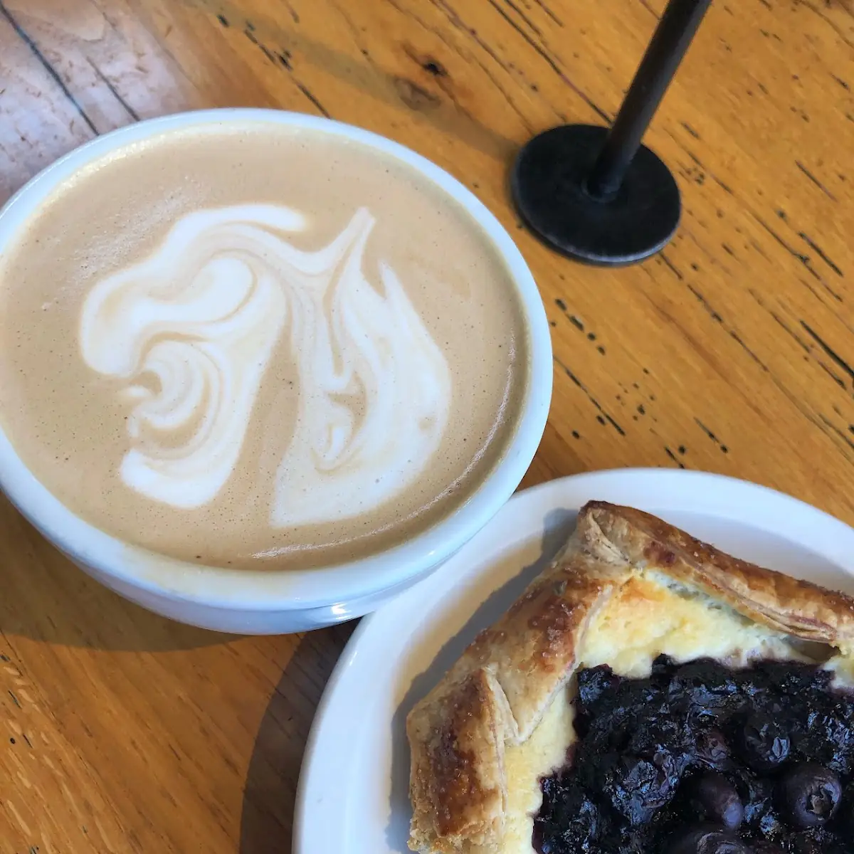 Malted Mocha and Blueberry Tart