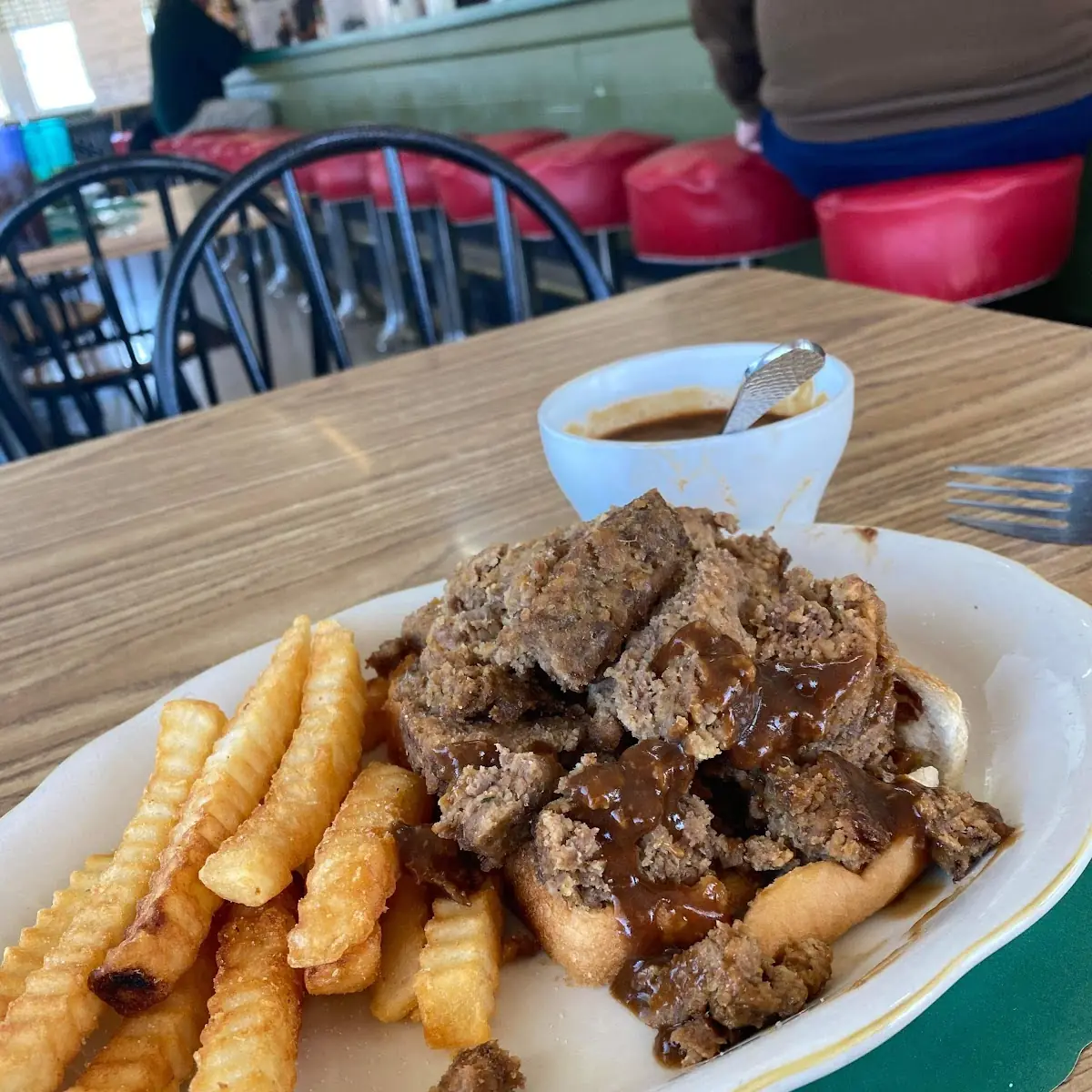 Open Meatloaf Sandwich