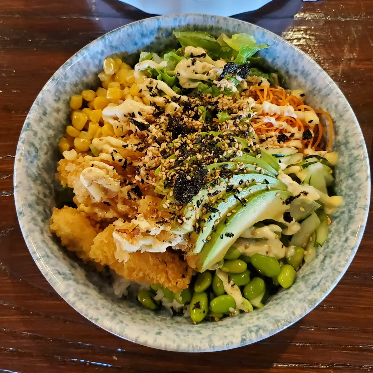 Fried Chicken Poke Bowl