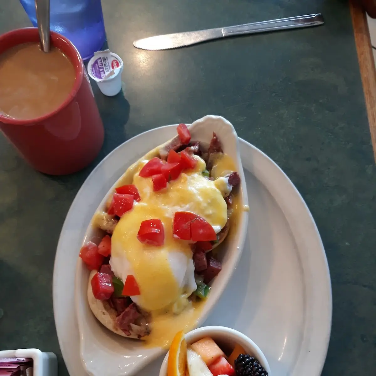 Corn Beef Eggs Benedict