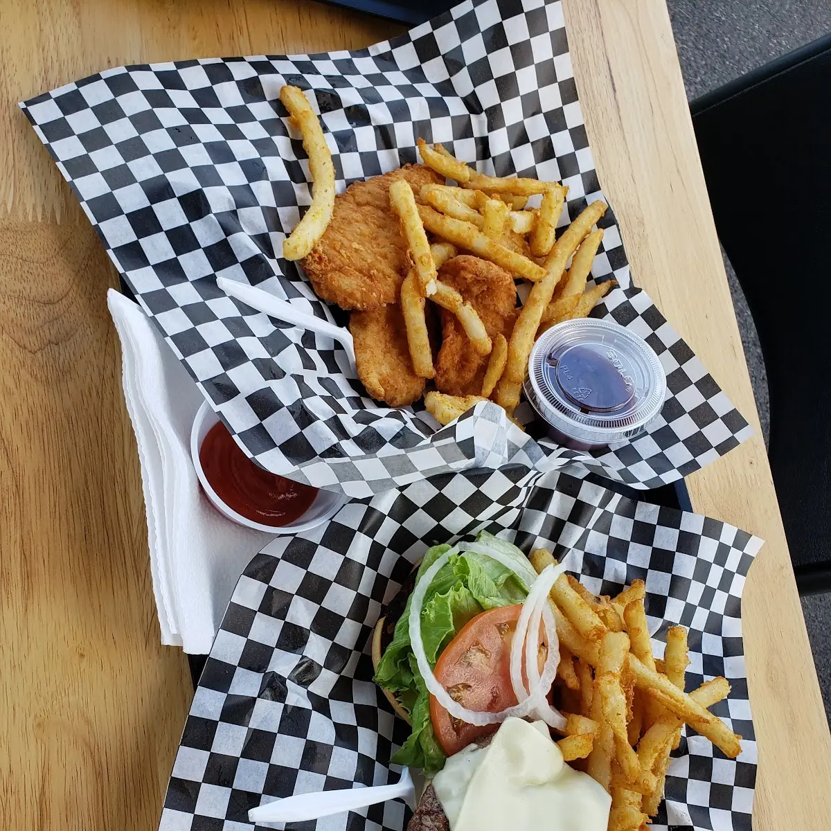 Cheeseburger and Loaded Fries