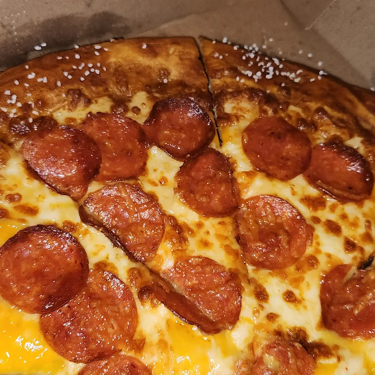 Pretzel Pizza with Cheese Sauce