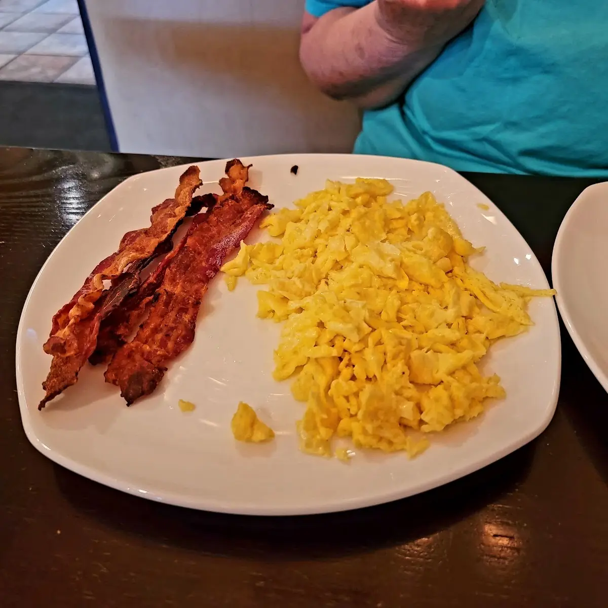 Scrambled Eggs and Extra Crispy Bacon