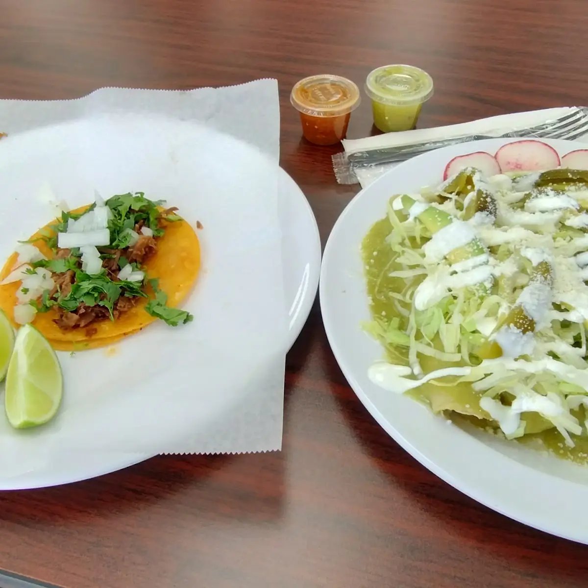 Enchiladas Verdes Taco de Birria de Chivo