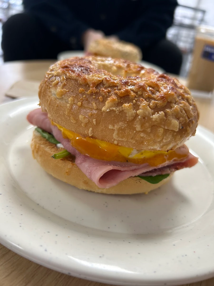 Asiago Bagel with Ham