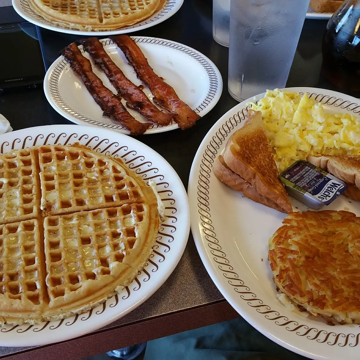 Waffle with Extra Extra Crispy Bacon
