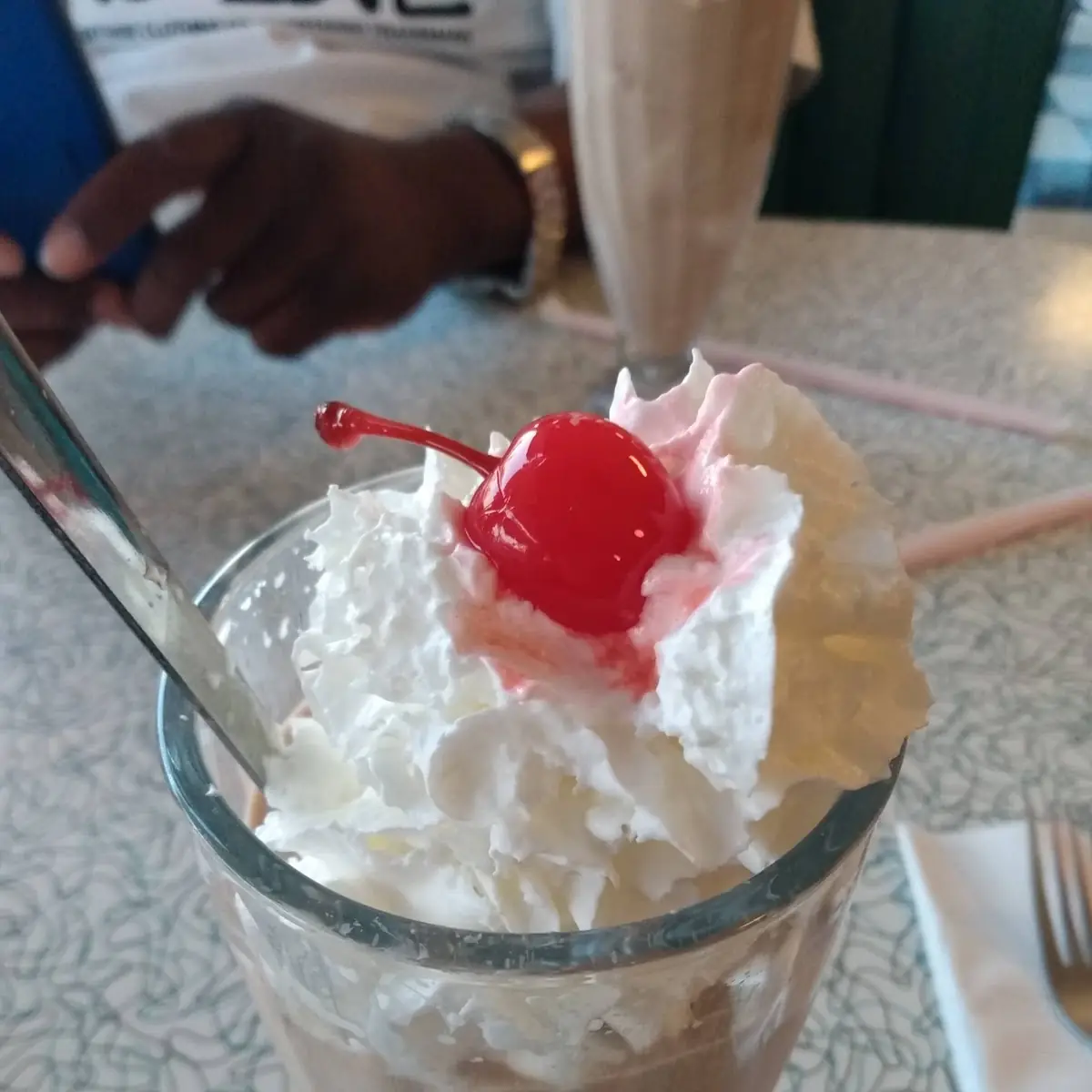 Chocolate Milkshake with Whipped Cream