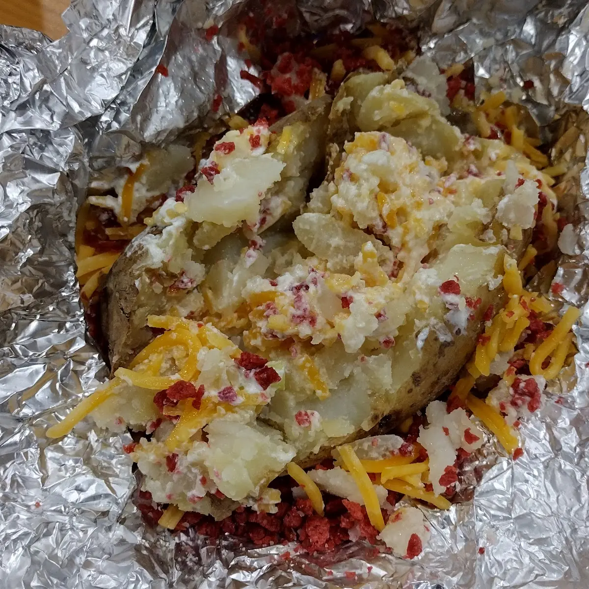 Hard not Cooked Baked Potato