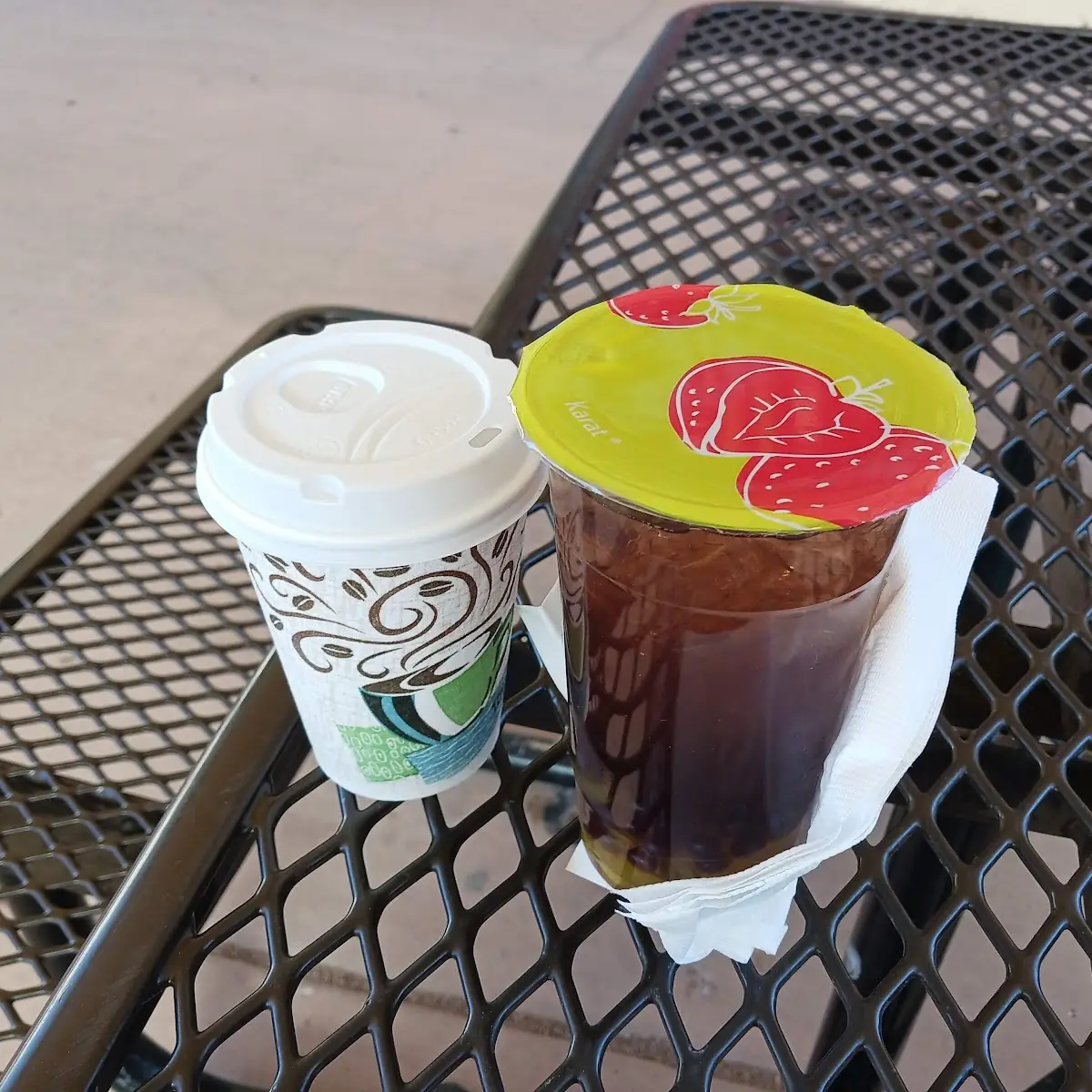 Espresso Passionfruit Green Tea with Boba
