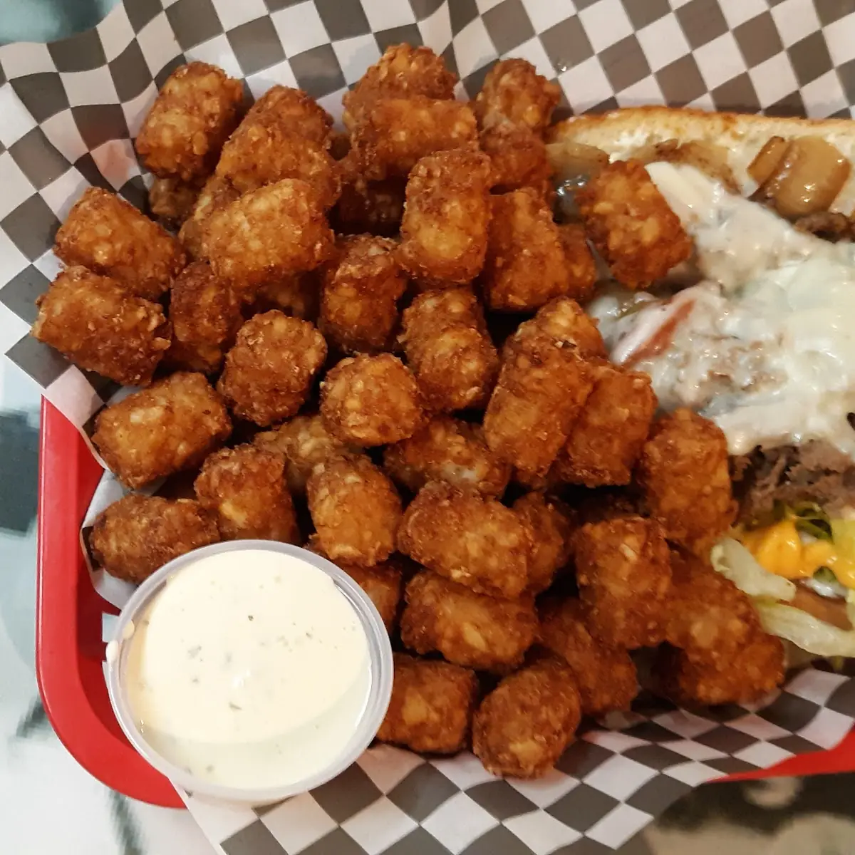 Tots and Ranch Dressing