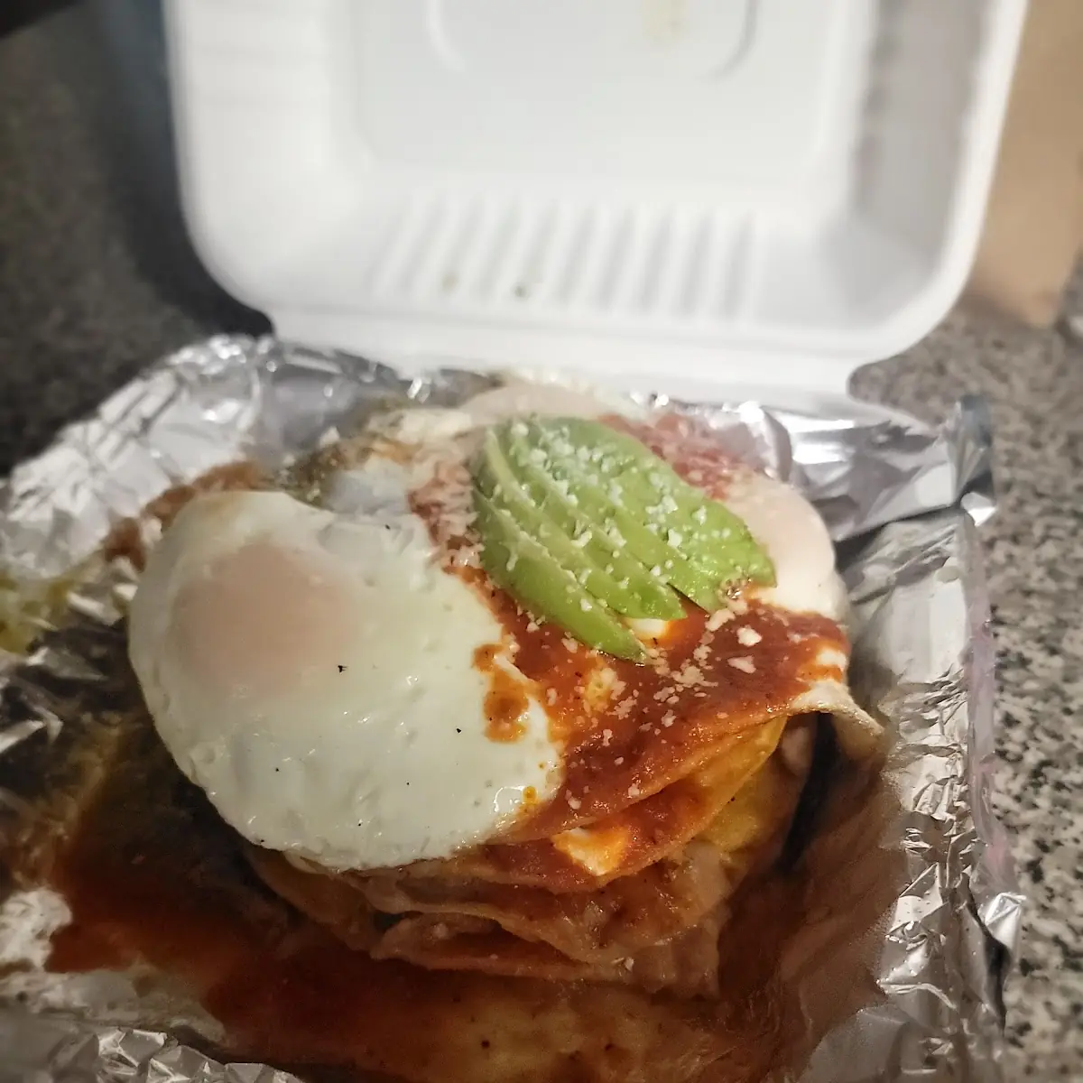 Chilaquiles with Carnitas