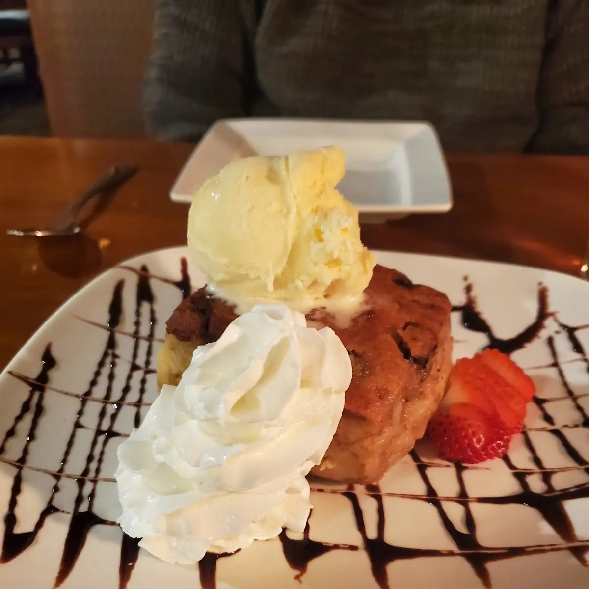 Warm Bread Pudding Desert