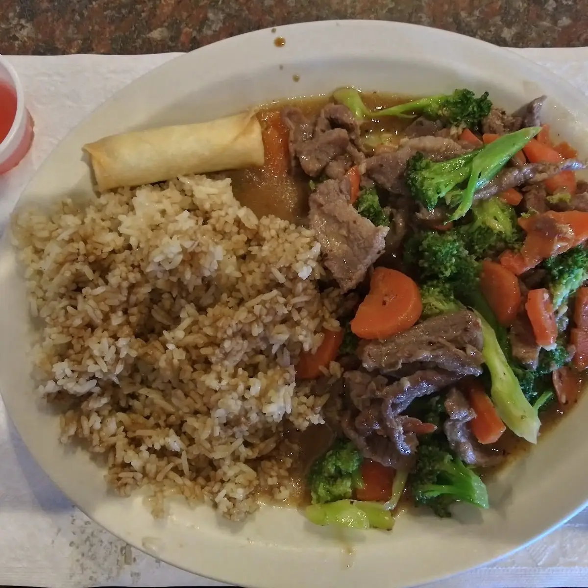 Beef and Broccoli w Fried Rice