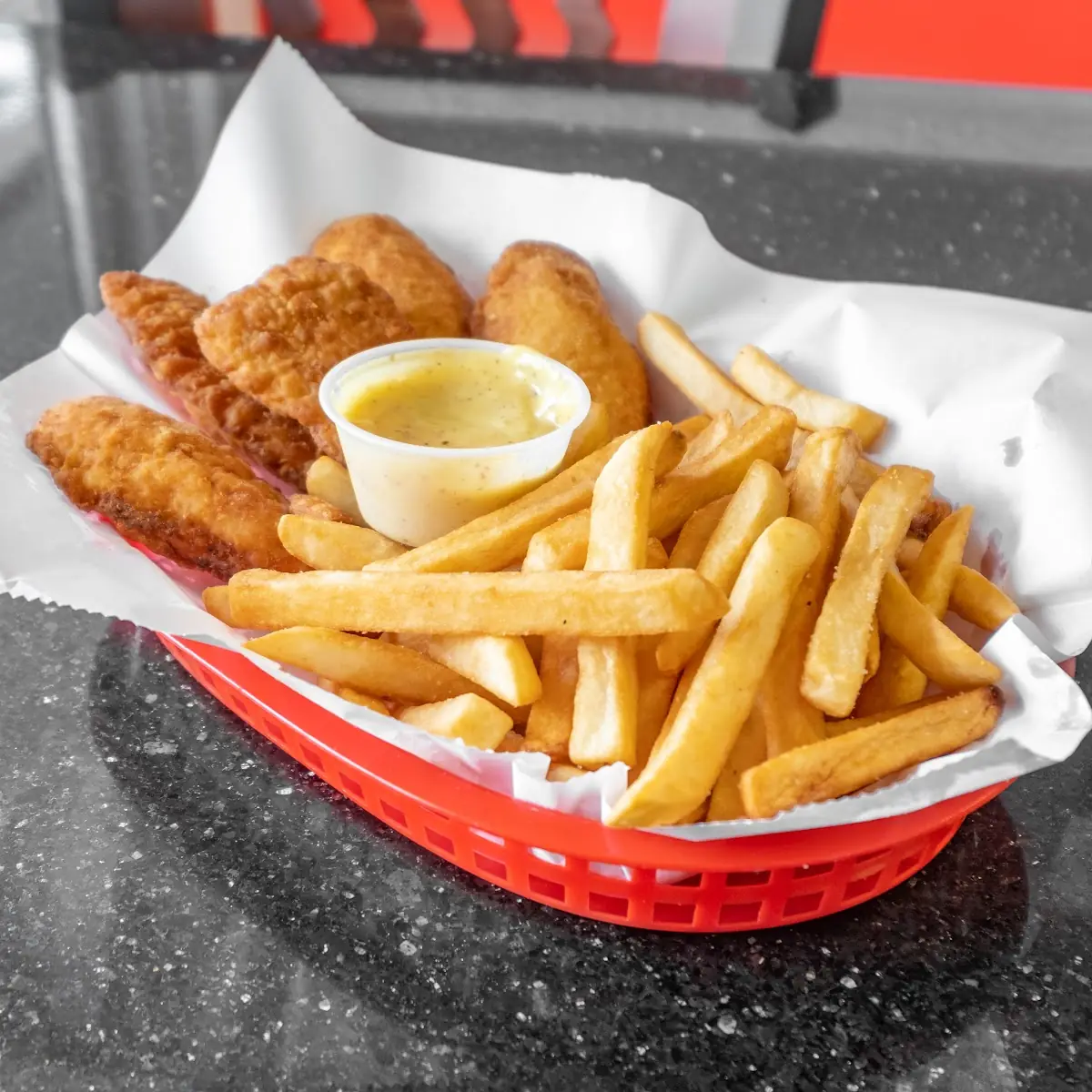 Chicken Wings with Fries