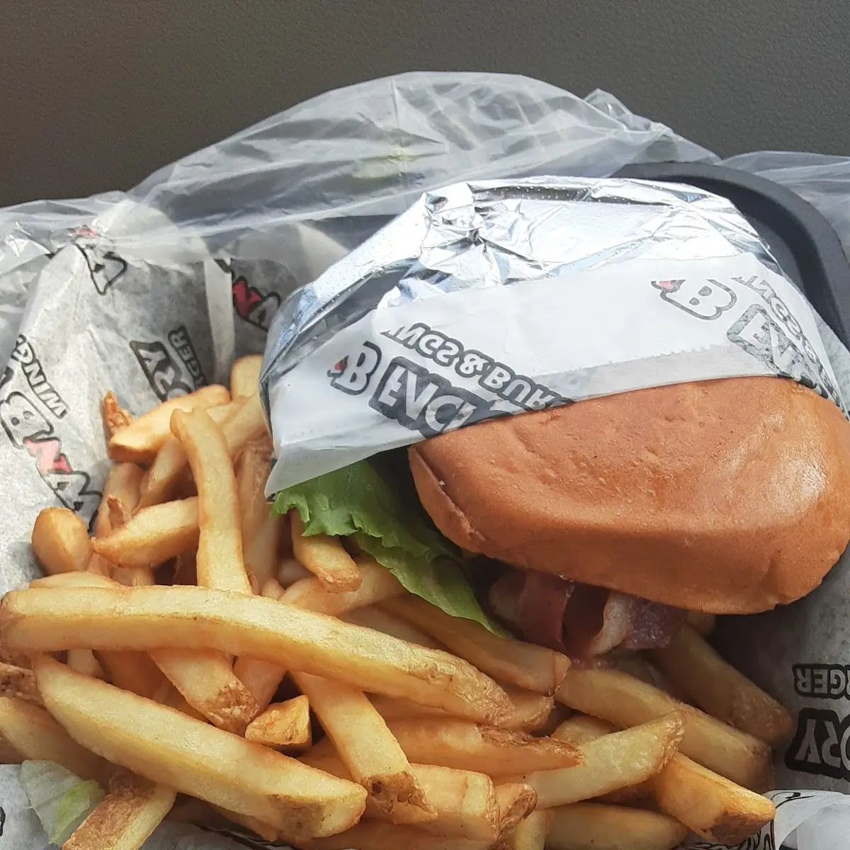 Double Bacon Cheeseburger with Fries