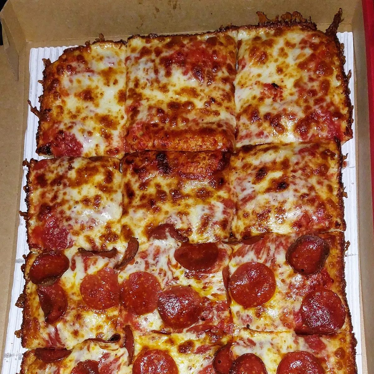 Detroit Style Pepperoni Pizza