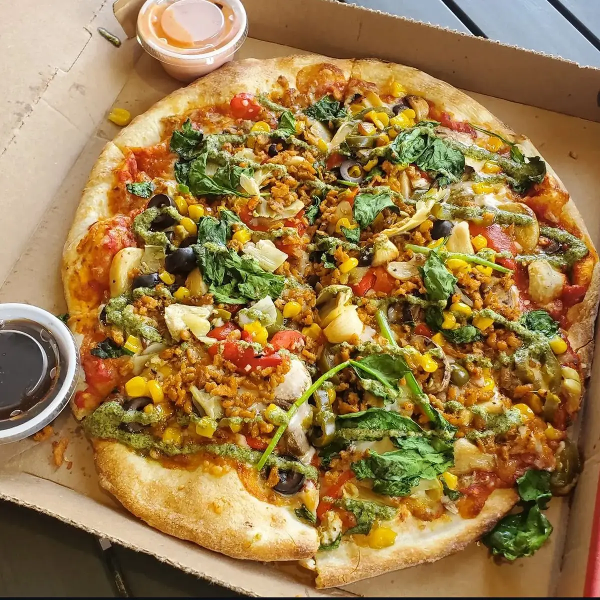 Veggie Pizza with Fig Sauce