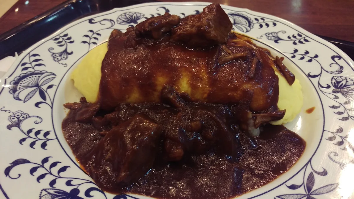 Beef Omelet over White Rice