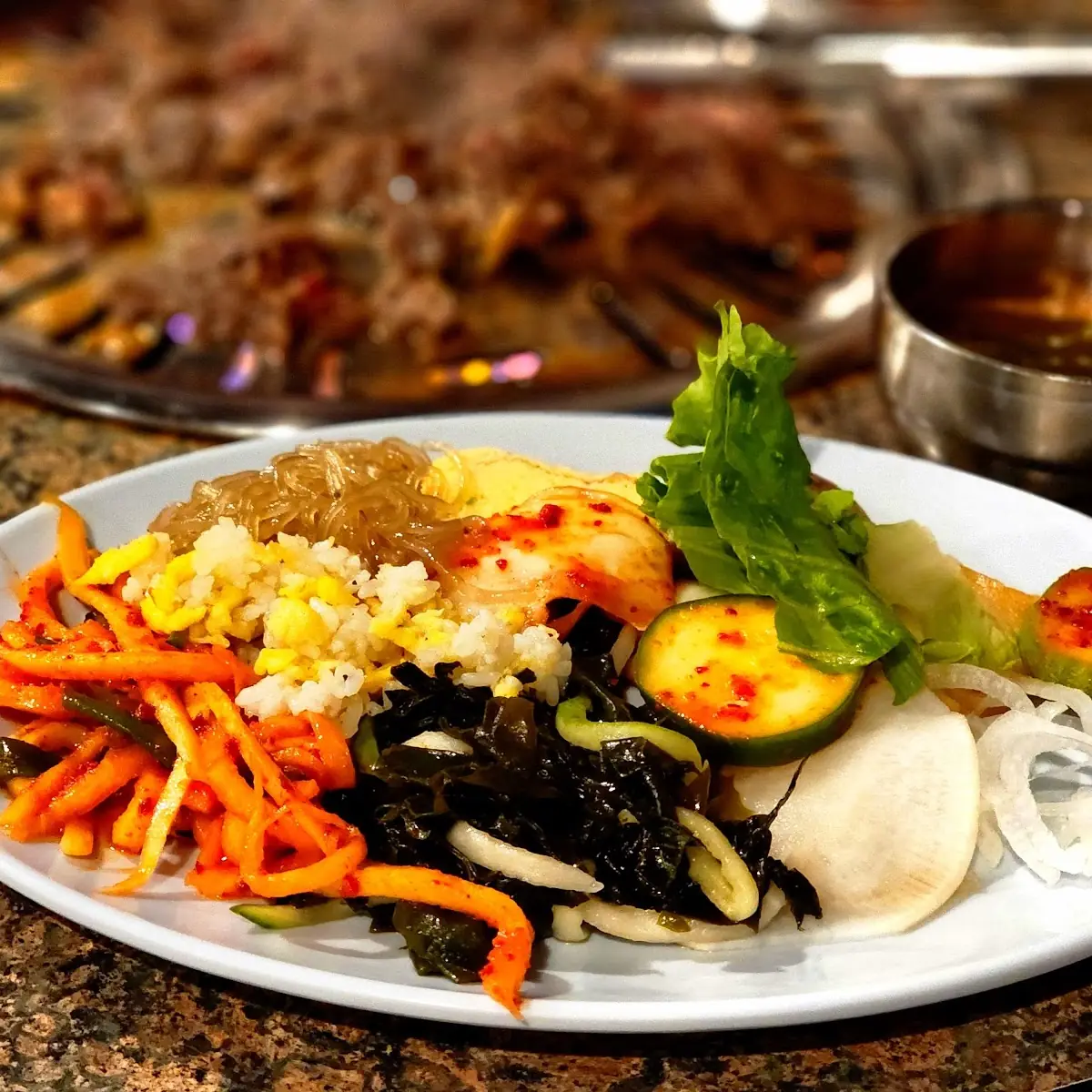 Seafood Pancake Marinated Beef Short Ribs