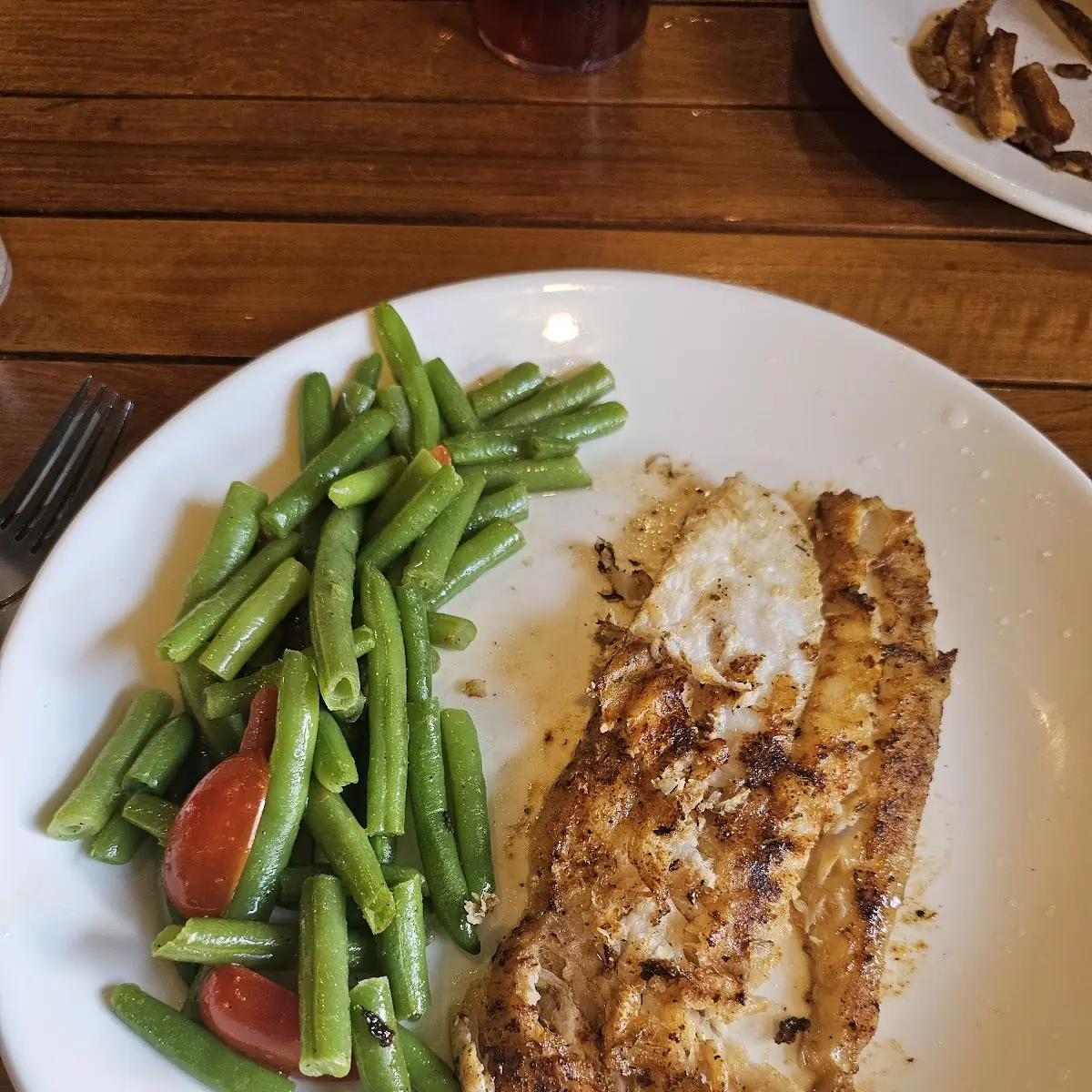 Blackened Grouper w Green Beans