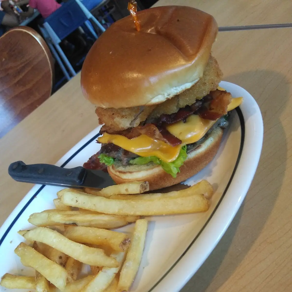 Bacon Burger and Fries