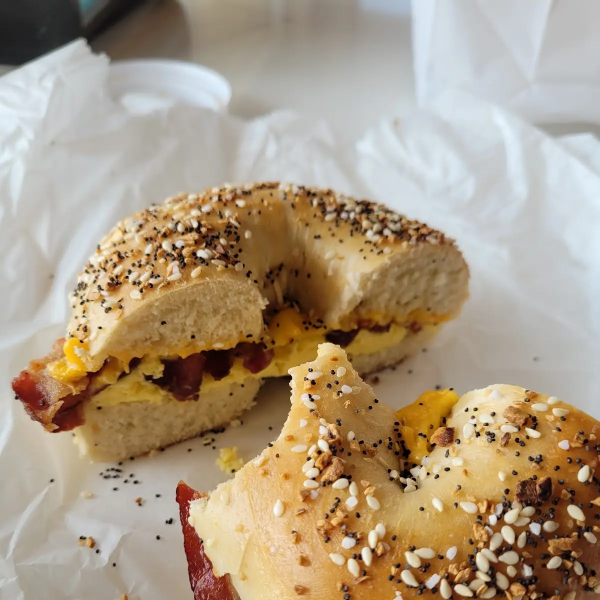 Bacon Egg and Cheese Everything Bagel