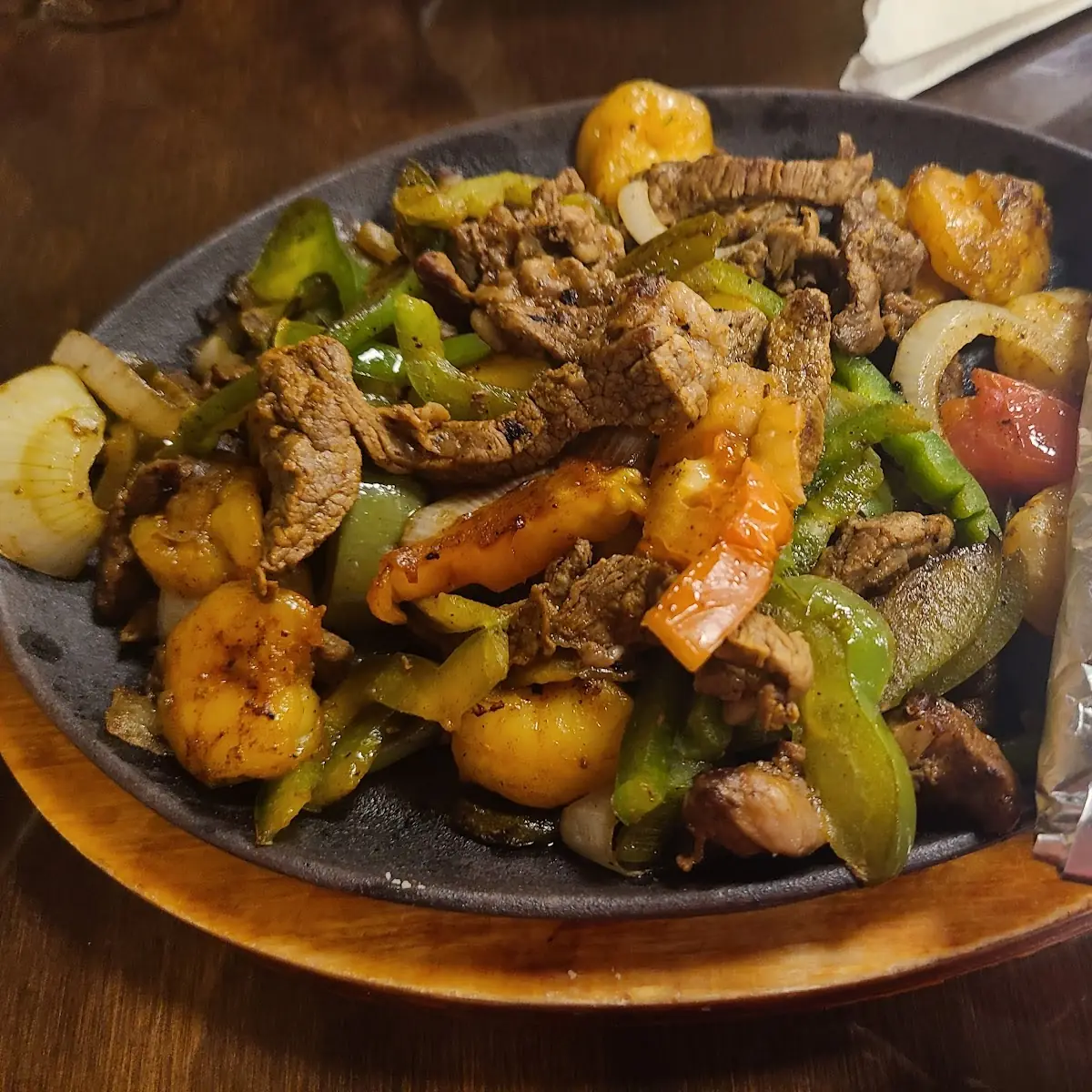 Shrimp and Beef Fajitas